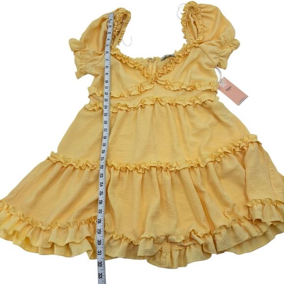 Blashe Butter Yellow Ruffle Dress Sz. XL - Picture 7 of 9